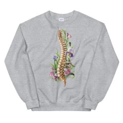 Spine Unisex Sweatshirt - Floral -Codex Anatomicus Shop mockup eb3b5dba