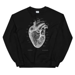 Heart I Unisex Sweatshirt - Chalkboard 8 Heart I Unisex Sweatshirt - Chalkboard -Codex Anatomicus Shop mockup f5633550