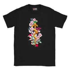 Rod Of Asclepius T-Shirt - Floral -Codex Anatomicus Shop t1