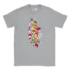 Rod Of Asclepius T-Shirt - Floral -Codex Anatomicus Shop t4