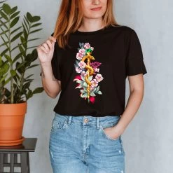 Codex Anatomicus Shop 29 Rod Of Asclepius T-Shirt - Floral